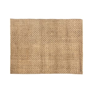 Panel decorativo de estilo boho, fabricado en fibra natural en color marrón.