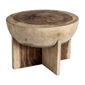 Mesa De Centro Doucen Marrón Madera Suar 60x60x43cm