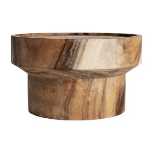 Mesa de centro barika de estilo étnico, fabricado en madera suar en color marrón con acabado natural.