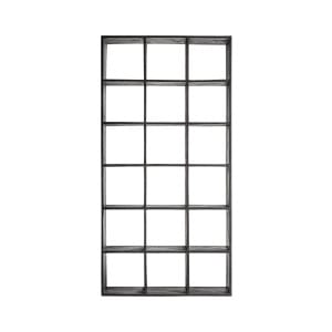 Estanteria bayereut de estilo art deco, fabricado en madera de mango en color negro.