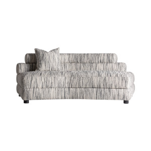 Módulo sofá esquinero bredsand de estilo contemporáneo, fabricado en poliéster en color blanco con acabado jaspeado, combinado con madera de pino en color negro y madera contrachapada. Tapizado: 70% poliéster,12% arílico,8% lana,6% algodón,3% viscosa y 1% poliamida. Compatible con: 36131.