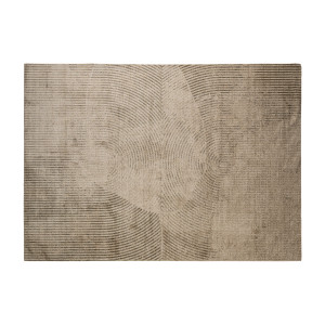 Alfombra delia de estilo clásico, fabricado en poliéster en color beige en color verde.