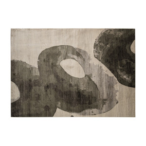 Alfombra dunia de estilo clásico, fabricado en poliéster en color beige en color tonos en verde.