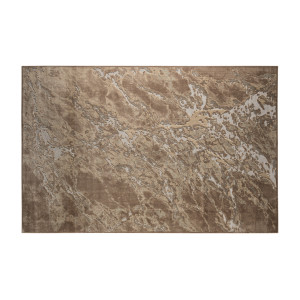 Alfombra jena de estilo clásico, fabricado en viscosa en color tonos en marrón.