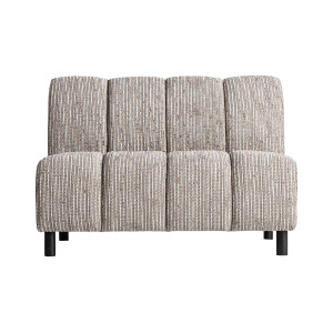 Módulo sofá central Berling de estilo contemporáneo, fabricado en poliéster en color tonos neutros con acabado jaspeado, combinado con espuma.
