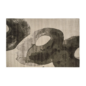 Alfombra lea de estilo clásico, fabricado en poliéster en color tonos en verde en color beige.