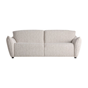 Sofá Milo de estilo contemporáneo, fabricado en poliéster en color gris con acabado jaspeado. Producto desmontable.