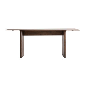Escritorio Ravaux de estilo contemporáneo, fabricado en madera de mango en color marrón. Producto desmontable.