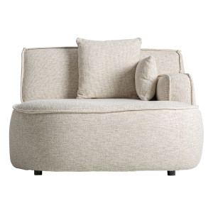 Módulo sofá esquinero Shol de estilo contemporáneo, fabricado en poliéster en color beige, combinado con espuma y aluminio. Compatible con: 37209.