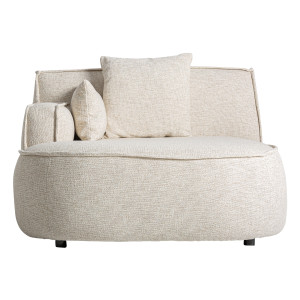 Módulo sofá esquinero Shol de estilo contemporáneo, fabricado en poliéster en color beige, combinado con espuma y aluminio. Compatible con: 37208.