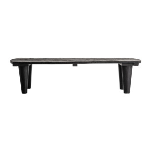Mesa de centro Allons de estilo clásico, fabricado en madera recuperada en color negro. Producto desmontable.