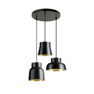 I3-VULCANO- LAMP 3L D50- NEGRO/ORO