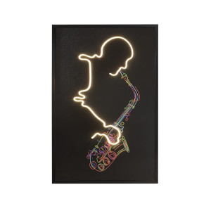 SAXOFON-CUADRO LUZ LED 80X120