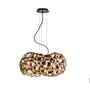 LAMPARA 5L·NARISA·Ø47 ORO ROSA