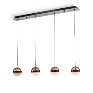 ORBES- LAMPARA 4L CROMO NEGRO D12