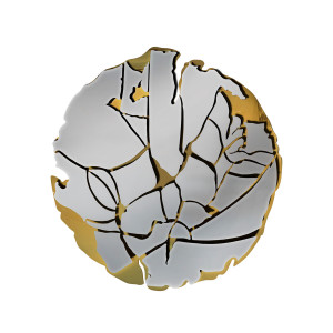 FIORELLA- ESCULTURA PARED-ORO/CROMO