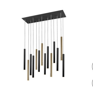 LAMPARA·VARAS·ORO/NEGRO 14L