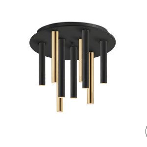 PLAFON·VARAS·ORO/NEGRO 9L