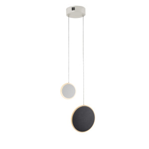 DUO-LAMPARA 2L BLANCO-NEGRO