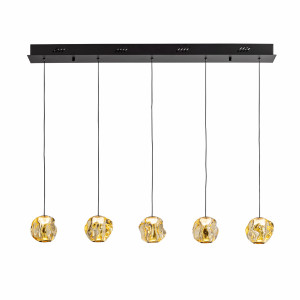 ZARIA- LAMP 5L- NEGRO/BRONCE/AMBAR DIM