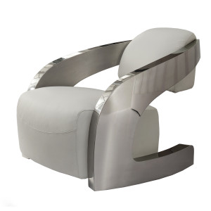 SILLON ·AMANDA· ACERO BLANCO