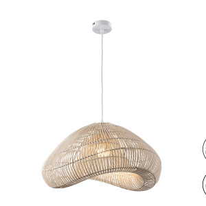 SABAH- LAMPARA RATAN BLANCO 55CM