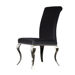 SILLA ·BARROQUE· ACERO NEGRA