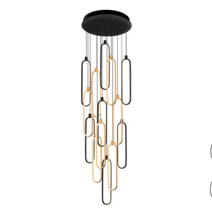 COLETTE-LAMP 14L NEGRO-ORO ROSA DIM