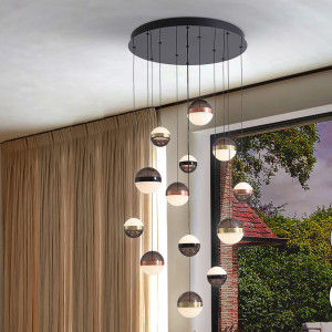 ORBES-LAMPARA 13L NEGRO/COBRE/LATON