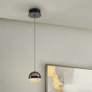 ORBES- LAMPARA 1L CROMO NEGRO D12