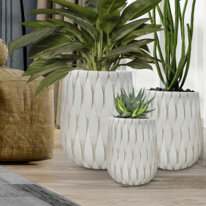 JAZMIN - SET 3 MACETEROS-BEIGE