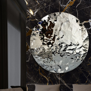 POLYEDRIC-BAJORRELIEVE ACERO CROMADO