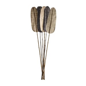 Rama decorativa j 6 Iwan de estilo étnico, fabricado en fibra natural en color negro en color natural.