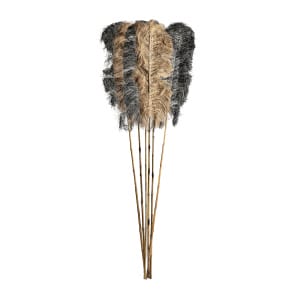 Rama decorativa j 6 Jerzy de estilo étnico, fabricado en rafia en color negro en color natural.