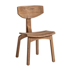 Silla nysted de estilo colonial, fabricado en madera de teka reciclada en color marrón. Producto apilable.