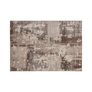 Alfombra Kalea de estilo clásico, fabricado en viscosa en color tonos en marrón, combinado con poliéster.