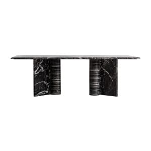 Mesa comedor Gautby de estilo contemporáneo, fabricado en mármol en color negro. Producto desmontable.