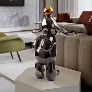 CONEJO- FIGURA -GRIS/NARANJA