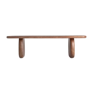Mesa comedor Carmaux de estilo contemporáneo, fabricado en madera de acacia en color marrón. Producto desmontable.