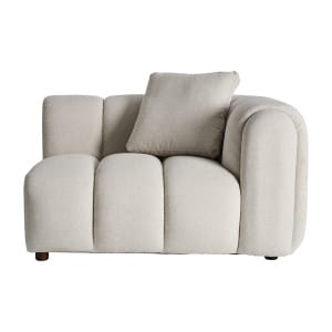 Módulo sofá esquinero Dortan de estilo contemporáneo, fabricado en poliéster en color gris, combinado con espuma y madera. Producto desmontable, desenfundable. Compatible con: 37253,37254,37255.