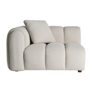 Módulo sofá esquinero Dortan de estilo contemporáneo, fabricado en poliéster en color gris, combinado con espuma y madera. Producto desmontable, desenfundable. Compatible con: 37252,37254,37255.