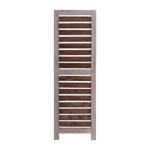 Panel decorativo rectangular matera de estilo provenzal, fabricado en madera mahogani en color marrón con acabado decapado en color blanco.