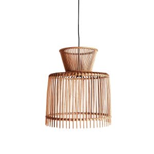 Lámpara de colgar redonda arteaga de estilo boho, fabricado en bambú en color marrón.