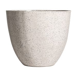 Ánfora albenga, en color gris, de estilo contemporáneo. Fabricado en piedra.