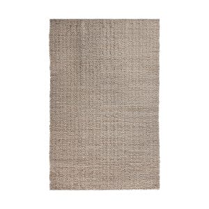 Alfombra rectangular aliena, en color tonos en marrón, de estilo vintage. Fabricado en yute, combinado con algodón.