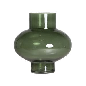 Jarrón irregular ghalea, en color verde, de estilo shabby chic. Fabricado en vidrio.