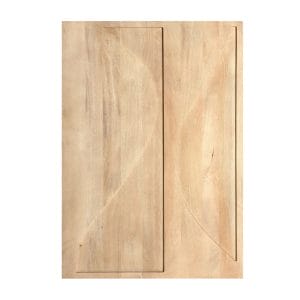 Cuadro rectangular blas de estilo contemporáneo, fabricado en madera de mango en color marrón claro con acabado natural.