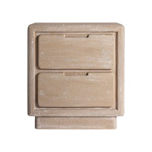 Mesita de noche werle de estilo contemporáneo, fabricado en madera dm en color marrón claro.