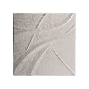 Lienzo Arnsberg de estilo contemporáneo, fabricado en madera dm en color blanco, combinado con lienzo en color blanco roto con acabado artesanal.