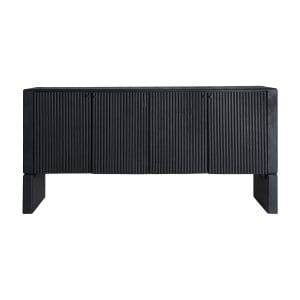 Aparador rectangular weida de estilo contemporáneo, fabricado en madera de mango en color negro.